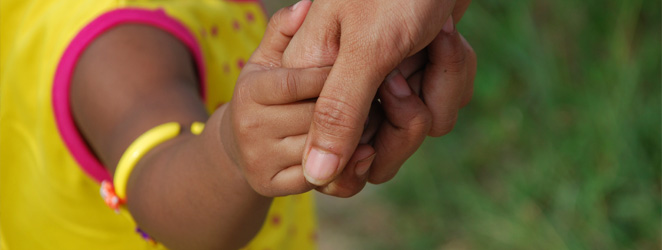 holding hands